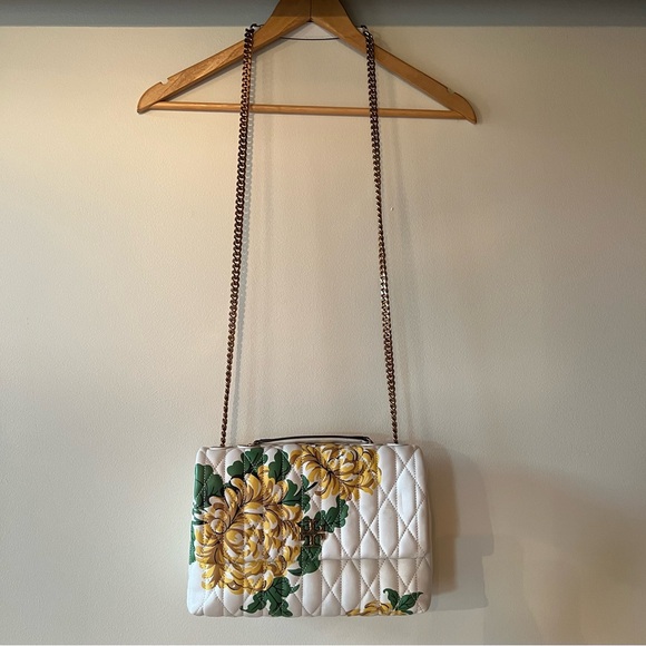 Tory Burch Floral Kira Chevron Convertible Shoulder Bag - Picture 12 of 14